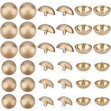 CHGCRAFT 40Pcs 2 Sizes Domed Mushroom Metal Shank Buttons 1-Hole Domed Button Light Coffee Button Set for Fabrics Crafts DIY Projects 20mm 25mm