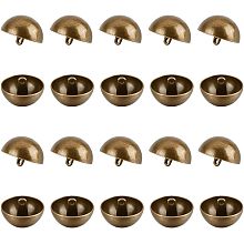 UNICRAFTALE 20Pcs 23mm Diameter Half Round Shank Blazer Buttons Metal Half Ball Dome Buttons Antique Bronze Sewing Buttons Alloy Shank Buttons for DIY Sewing Clothing Coats Home Clothes Project