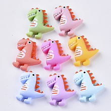 Honeyhandy Resin Cabochons, Dinosaur, Mixed Color, 23x19.5x6.5mm