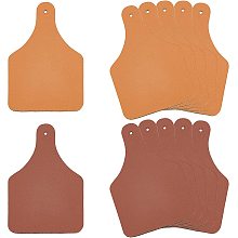 OLYCRAFT 40Pcs Leather Tags Leather Blank Tag 3x2 Inch Leather Labels with Hole Blank PU Leather Tags for Stamping DIY Labels Jeans Bags Accessories DIY Jewelry Crafts - Peru & Brown