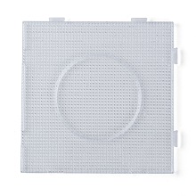 Honeyhandy Pegboards for 3x2.5mm Mini Fuse Beads, Clear, 140x140x7.5mm