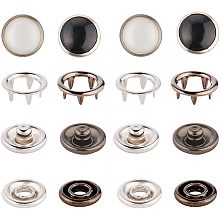 GORGECRAFT 40 Sets Pearl Snaps Fasteners 2 Colors Pearl-Like Button Western Shirt Clothes Popper Studs Brass Snap Buttons Garment Buttons for Costume Jacket Coat Accessories