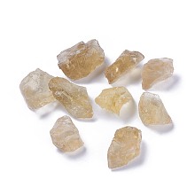 Honeyhandy Natural Citrine Beads, Nuggets, No Hole/Undrilled, 23~46x12.5~32x10~32mm, about 100g/bag