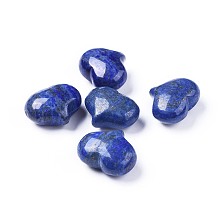 Honeyhandy Natural Lapis Lazuli Beads, Dyed, No Hole/Undrilled, Heart, 20x25x11~13mm