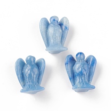 Angel Natural Blue Aventurine Figurine Display Decoration, for Home Office Tabletop, 28~29x21~22.5x14~15mm