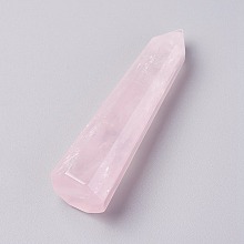 Honeyhandy Natural Rose Quartz Pointed Beads, No Hole/Undrilled, Bullet, 59~61x16~17mm