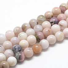 Honeyhandy Natural Pink Opal Beads Strands, Grade AB, Round, 4mm, Hole: 1mm, about 100pcs/strand, 15.7 inch