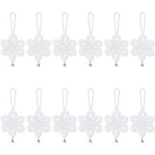 FINGERINSPIRE 12PCS Crochet Snowflake Hanging Ornament Woolen Yarn Christmas Hanging Pendant Winter Snowflakes Ornaments White Snow Decoration Handmade Car Accessories for Home Christmas Tree Decor