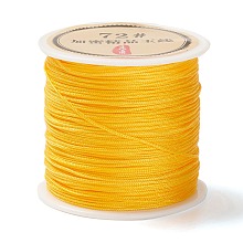 Honeyhandy 50 Yards Nylon Chinese Knot Cord, Nylon Jewelry Cord for Jewelry Making, Gold, 0.8mm