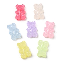 Honeyhandy Acrylic Beads, Bear, Mixed Color, 18.5x12x7.5mm, Hole: 1.6mm, 520pcs/500g