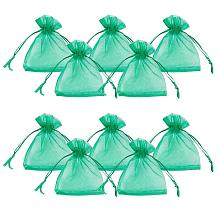 ARRICRAFT About 100pcs Organza Gift Bags Drawstring Pouches for Wedding Party Christmas Warp Favor Gift Bags Green 2.8x3.5''