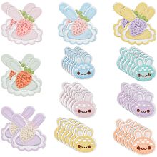 FINGERINSPIRE 34 pcs Cute Rabbit Sew On Patch Computerized Embroidery Rabbit Appliques Easter Carrot Rabbit's Head Fabric Patches for Sewing Easter Decoration for Jeans, Coat, Bag, Hat, Shoes