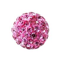 ARRICRAFT 100 Pcs 8mm Disco Ball Clay Beads Pave Rhinestones Spacer Round Beads fit Shamballa Bracelet and Necklace Rose