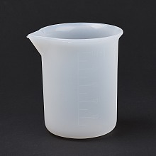 Honeyhandy Silicone Measuring Cups, Column, White, 67x58x70mm, Inner Diameter: 58x48.5mm, Capacity: 100ml(3.38fl. oz)