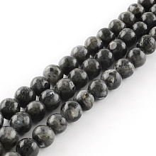 Honeyhandy Natural Labradorite Round Bead Strands, 6mm, Hole: 1mm, about 62pcs/strand, 15.7 inch