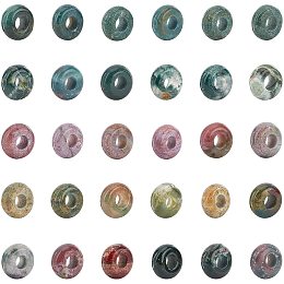 Natural Indian Agate European Beads, Large Hole Beads, Rondelle, 10x4.5mm, Hole: 4mm, 30pcs/box