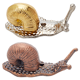 DICOSMETIC 2Pcs 2 Colors Snail Incense Holder Antique Brass Incense Burners Animal Incense Stick Holder Home Office Teahouse Decoration Supplies for Incense Sticks or Coil Incense, Hole: 1.2mm