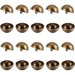 UNICRAFTALE 20Pcs 23mm Diameter Half Round Shank Blazer Buttons Metal Half Ball Dome Buttons Antique Bronze Sewing Buttons Alloy Shank Buttons for DIY Sewing Clothing Coats Home Clothes Project