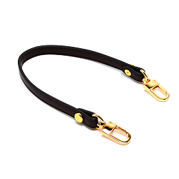 WADORN Leather Bag Handles, with Alloy Clasps, for Bag Straps Replacement Accessories, 35.7x1.1x0.3cm, Clasps: 42x19x7mm