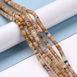 Honeyhandy Natural Crazy Agate Beads Strands, Flat Round, 4x2mm, Hole: 1mm, about 169pcs/strand, 14.96''(38cm)