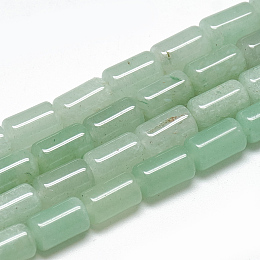 Honeyhandy Natural Green Aventurine Bead Strands, Column, 10~11x6mm, Hole: 1mm, about 40pcs/strand, 15.7 inch