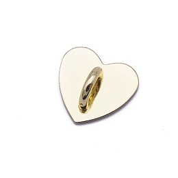 Honeyhandy Zinc Alloy Cell Phone Heart Holder Stand, Finger Grip Ring Kickstand, Light Yellow, 2.4cm