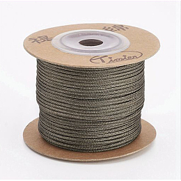 Honeyhandy Nylon Cords, String Threads Cords, Round, Slate Gray, 1.5mm, about 27.34 yards(25m)/roll