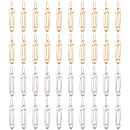 CRASPIRE 40Pcs 2 Colors Zinc Alloy Hair Pin, Ponytail Holder Statement, Hair Accessories for Women, Platinum & Golden, 52x9x6mm, 20pcs/color