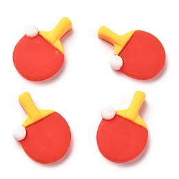 Honeyhandy Resin Cabochons, for DIY Mobile Phone Case Decoration, Table Tennis, Red, 22x16x4.5mm