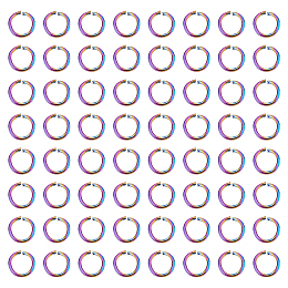 UNICRAFTALE 100Pcs 6mm Rainbow Color 304 Stainless Steel Open Jump Rings Round Ring 18 Gauge Open Jump Rings Metal Rings for Bracelet Necklace Jewlery Making
