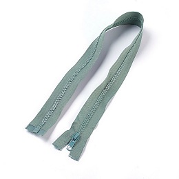 Honeyhandy Garment Accessories, Nylon and Resin Zipper, with Alloy Zipper Puller, Zip-fastener Components, Dark Sea Green, 57.5x3.3cm