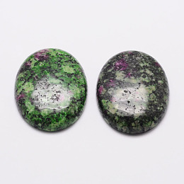 Honeyhandy Oval Natural Ruby in Zoisite Cabochons, 18x13x6mm