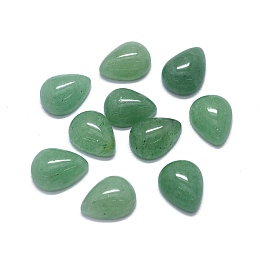 Honeyhandy Natural Green Onyx Agate Cabochons, teardrop, 8x6x3mm