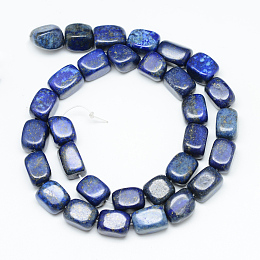 Honeyhandy Natural Lapis Lazuli Bead Strands, Cuboid, 12~15x8~12x8~12mm, Hole: 1.5mm, about 30~32pcs/strand, 15.7 inch