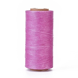 Honeyhandy Waxed Polyester Cord, Micro Macrame Cord, Waxed Sewing Thread, Flat, Orchid, 0.8mm, about 284.33 yards(260m)/roll