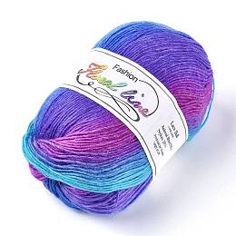 ARRICRAFT Wool Knitting Yarn, Segment Dyed, Crochet Yarn, Colorful, 1mm, about 400m/roll