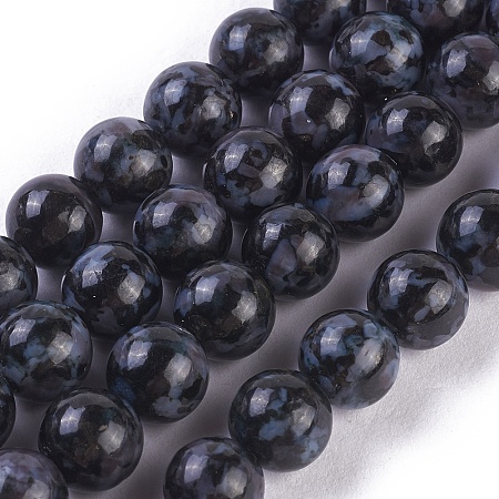 ARRICRAFT Natural Indigo Gabbro Beads Strands, Mystic Merlinite Beeads, Round, 6, Hole: 1mm, about 64~67pcs/strand, 15.3 inches~15.75 inches(39~40cm)