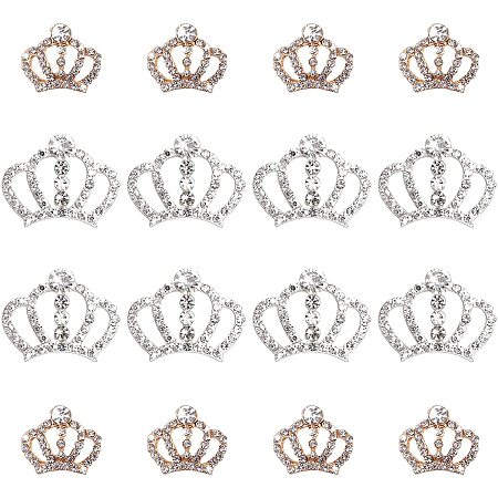 CHGCRAFT 16Pcs Crown Crystal Rhinestone Embellishments Rhinestone Embellishments Flatback Crystal Accessory for DIY Crafts Jewelry Making Phone Back Shell Wedding Decoration and Present Decoration