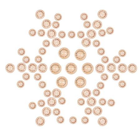 PandaHall Elite 180 pcs 3 Sizes 2 Hole Wooden Buttons 15 20 25mm Flat Round Sewing Buttons Craft Buttons Sewing Fasteners for Knitting DIY Crafts Making