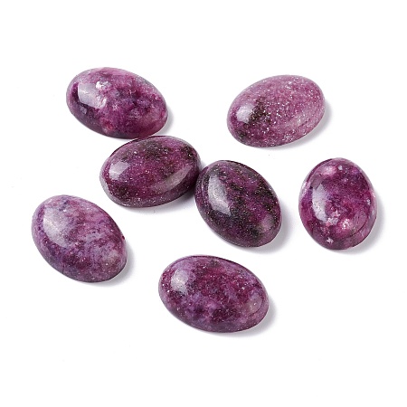 Honeyhandy Natural Lepidolite/Purple Mica Stone Cabochons, Oval, 25x18x7.5mm