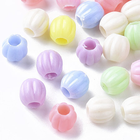 Arricraft Opaque Polystyrene(PS) Plastic European Beads, Large Hole Beads, Star, Mixed Color, 12x13x6.5mm, Hole: 4mm, about 1000pcs/500g