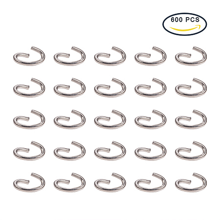 PandaHall Elite 1 Bag About 600Pcs 304 Stainless Steel Oval Open Jump Rings Wire 20-Gauge