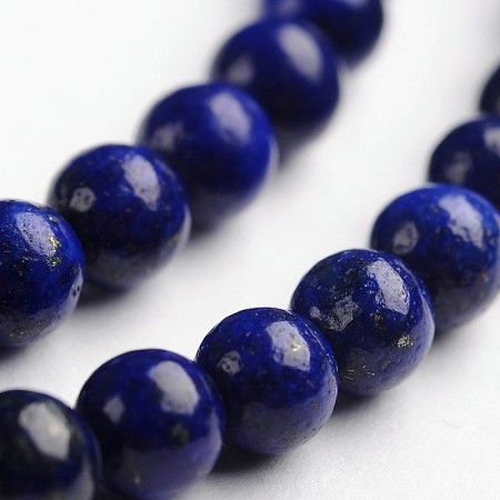 Arricraft Round Natural Lapis Lazuli Gemstone Bead Strands, Dyed, 4mm, Hole: 1mm, about 91pcs/strand, 14.9 inches