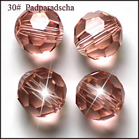 Honeyhandy Imitation Austrian Crystal Beads, Grade AAA, Faceted, Round, Pale Violet Red, 8mm, Hole: 0.9~1.4mm