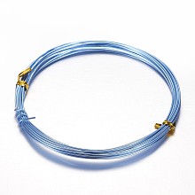 Honeyhandy Aluminum Craft Wire, for Beading Jewelry Craft Making, Sky Blue, 18 Gauge, 1mm, 10m/roll(32.8 Feet/roll)