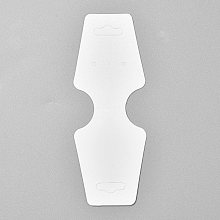 Honeyhandy Cardboard Fold Over Paper Display Hanging Cards, Used For Necklace, Earrings and Pendants Accessory Display, White, 120x45x0.4mm, Hole: 2mm and 6.5x18mm