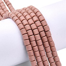 Honeyhandy Polymer Clay Bead Strands, Column, BurlyWood, 5~7x6mm, Hole: 1.5~2mm, about 61~69pcs/strand, 15.74 inch