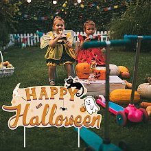 FINGERINSPIRE Happy Halloween Decorations Yard Signs Outdoor Halloween Yard Stake Signs Halloween Props Sign for Garden Lawn Yard Decorations Home Lawn Yard Decorations(15.3x8.2inch)