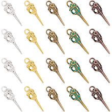 Arricraft 70 Pcs Skull Alloy Pendants, 5 Colors Tibetan Style Pendants Crow Bird Head Skull Pendants Suitable for Halloween Necklace Jewelry Making