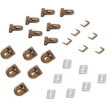 Arricraft 10 Sets Iron Purse Push Locks Clasp Lock for Leather Bag Case Clasp for DIY Hangbag Purse Suitcase Closures Hardware, Antique Bronze